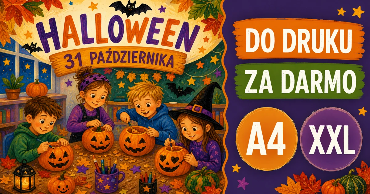 Plakaty A4 i XXL: Jesienne Halloween