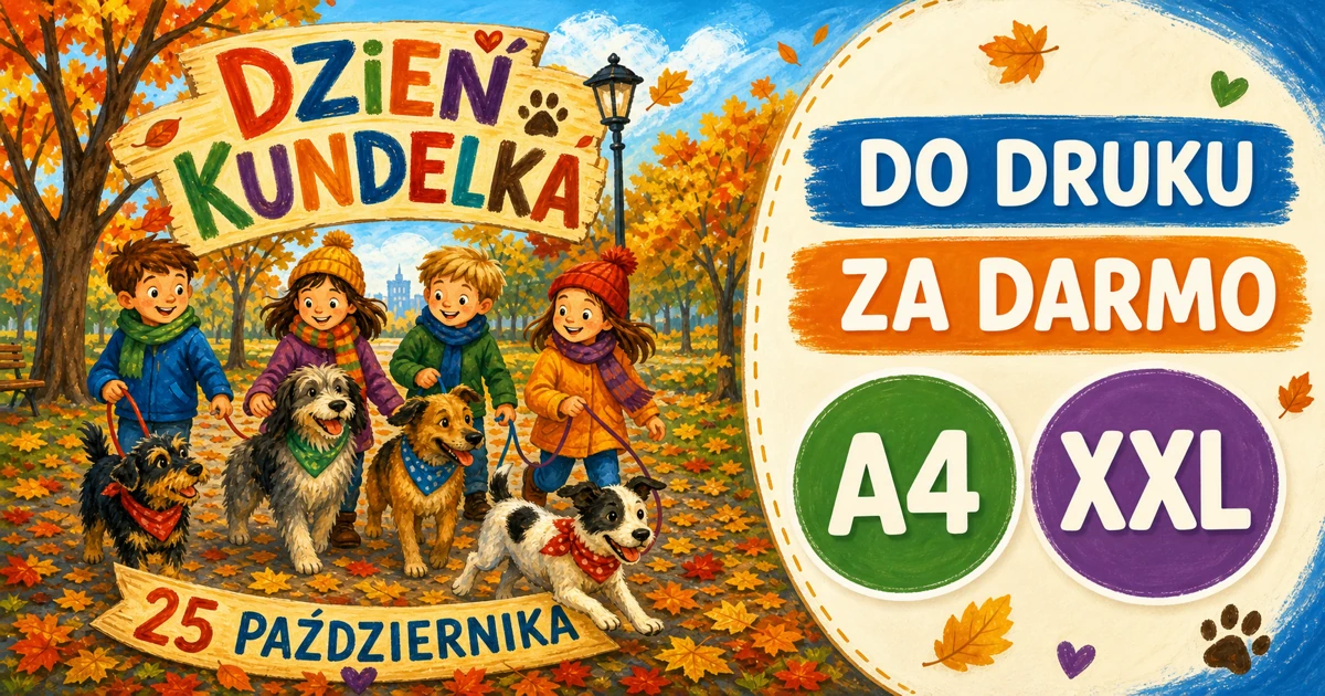 Plakat A4 i XXL: Spacer z kundelkami