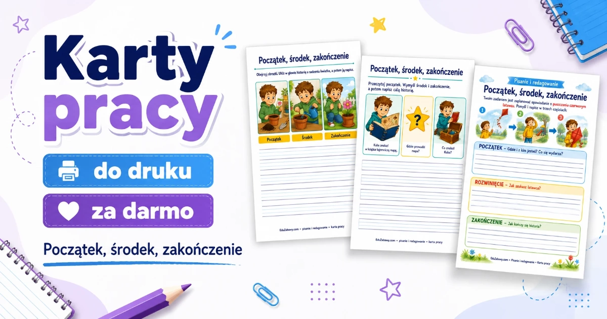 Karty pracy: Początek–środek–zakończenie opowiadania