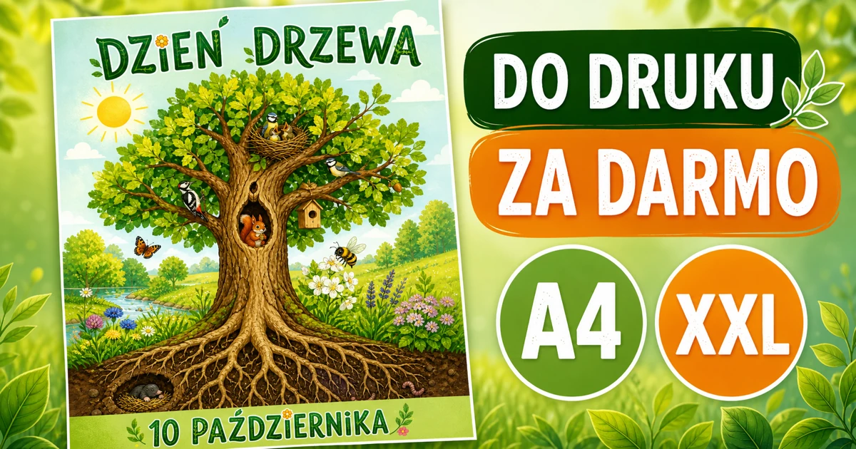 Plakat A4 i XXL: Drzewo pełne życia