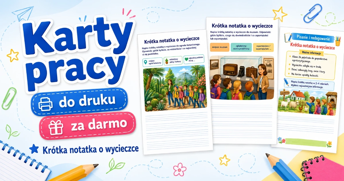 Karty pracy: Pisanie krótkiej notatki