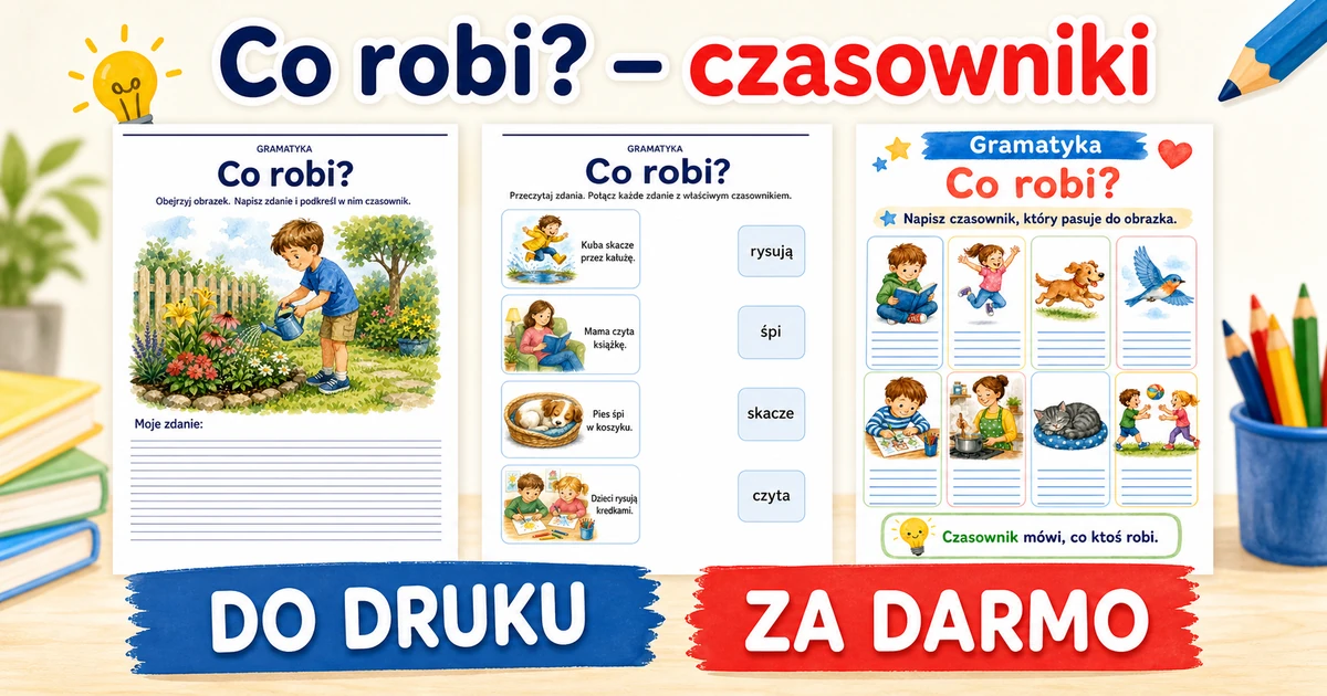 Karty pracy: Co robi? – czasowniki