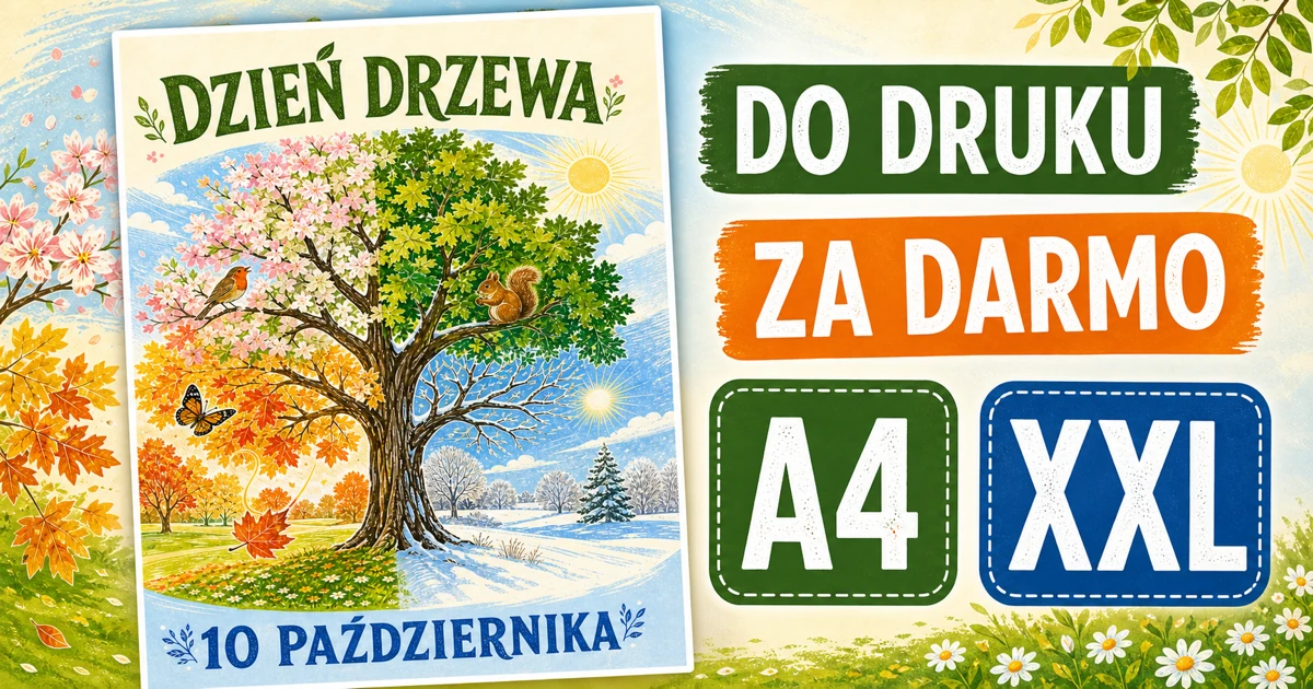 Plakat A4 i XXL: Cztery pory drzewa