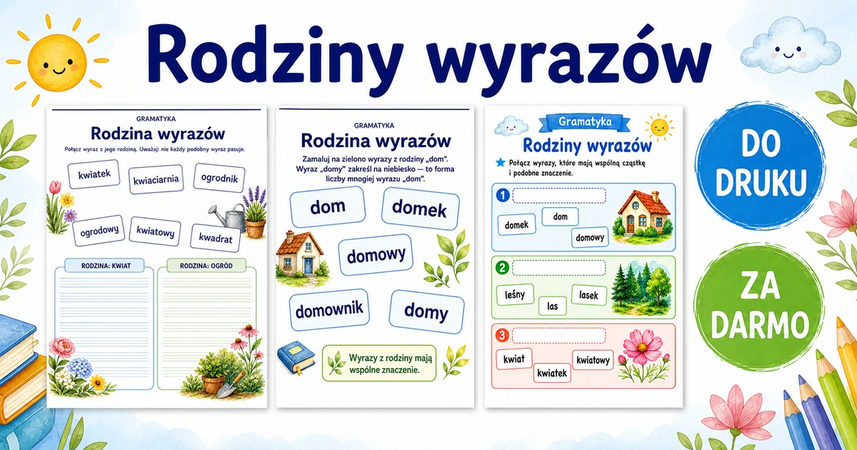 Karty pracy: Rodziny wyrazów