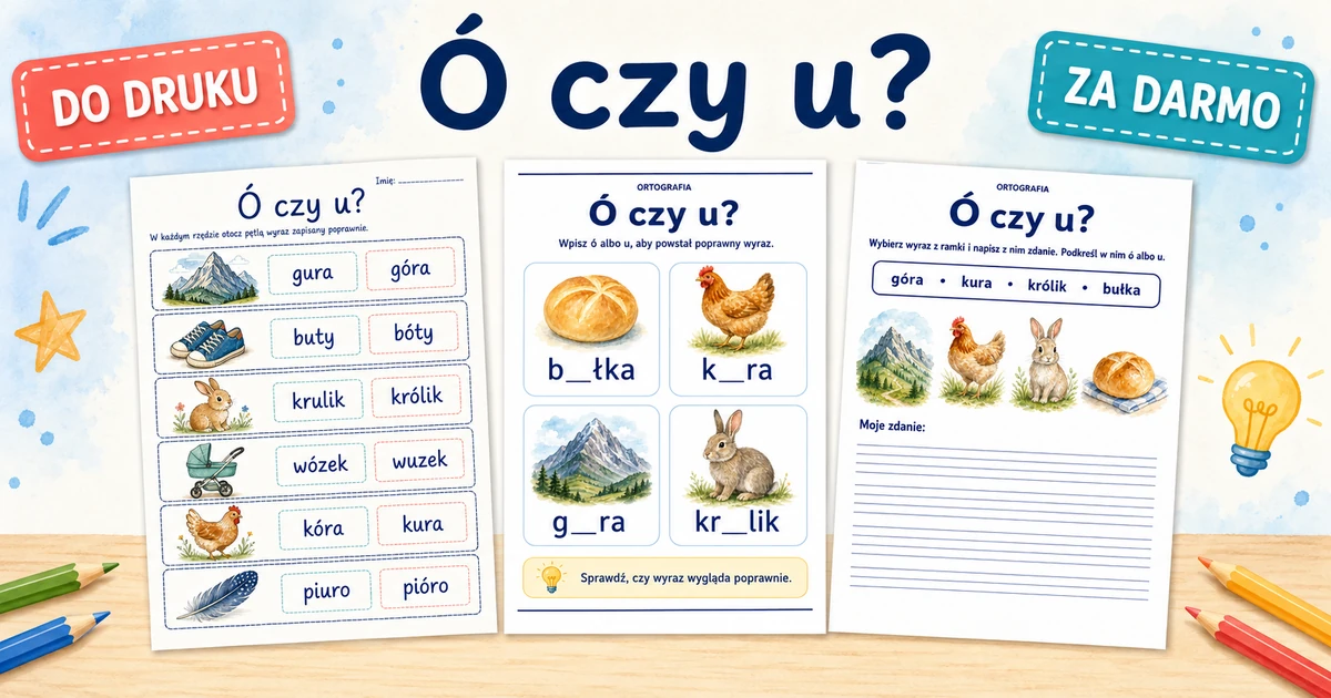 Karty pracy: Ó czy u?