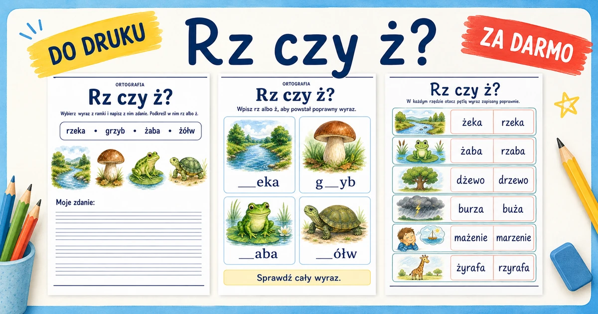 Karty pracy: Rz czy ż?