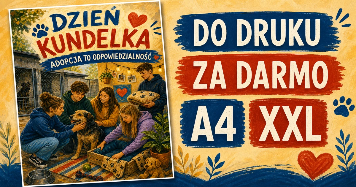 Plakat A4 i XXL: Adopcja odpowiedzialna