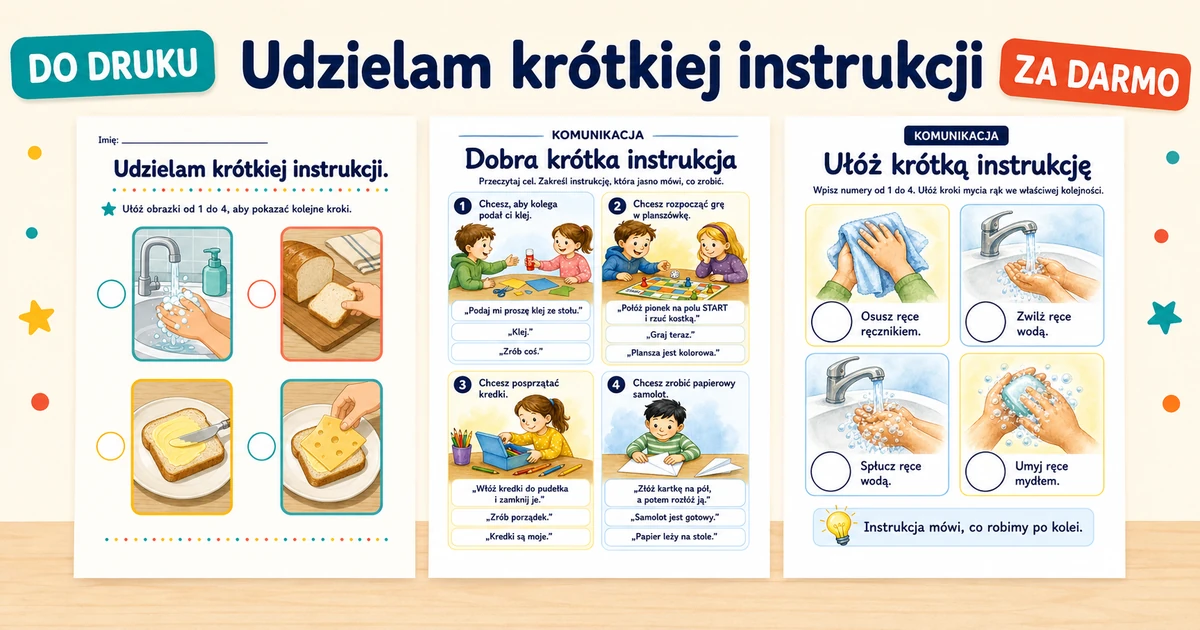 Karty pracy: Udzielam krótkiej instrukcji