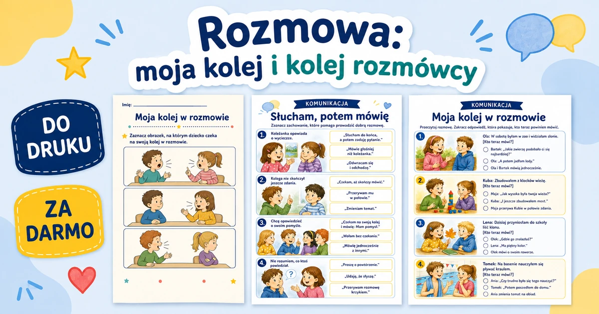 Karty pracy: Rozmowa: moja kolej i kolej rozmówcy
