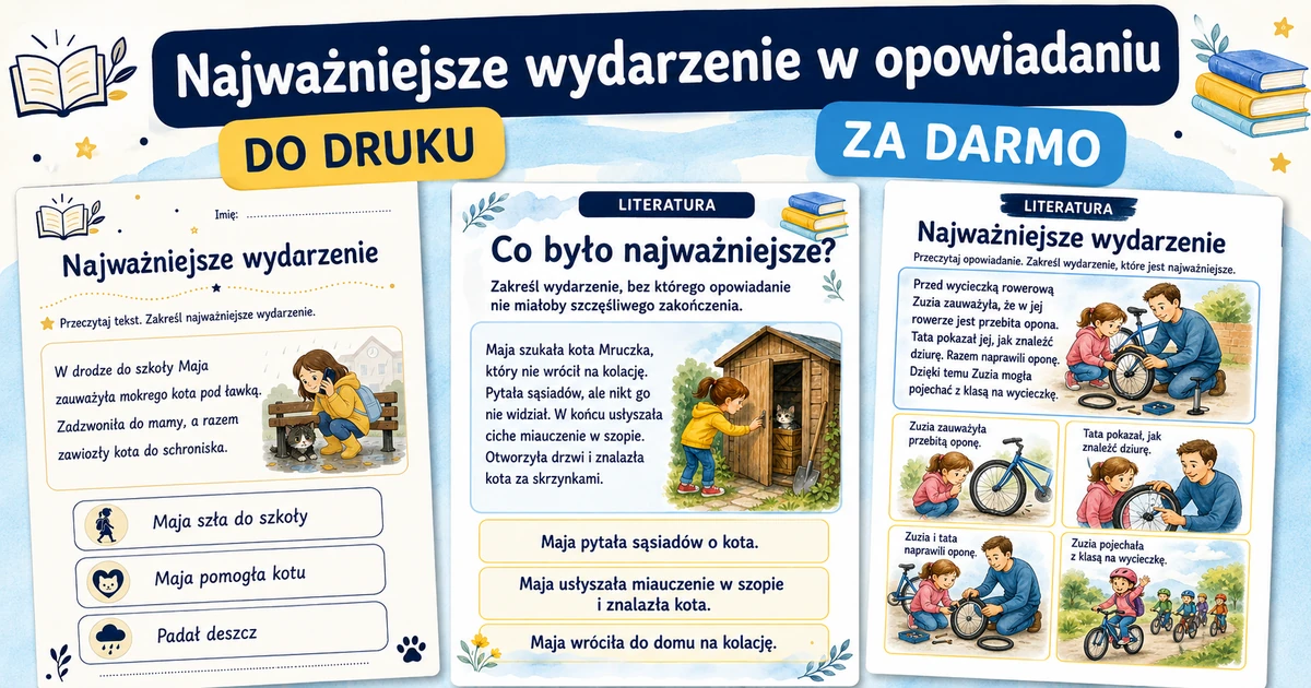 Karty pracy: Najważniejsze wydarzenie w opowiadaniu