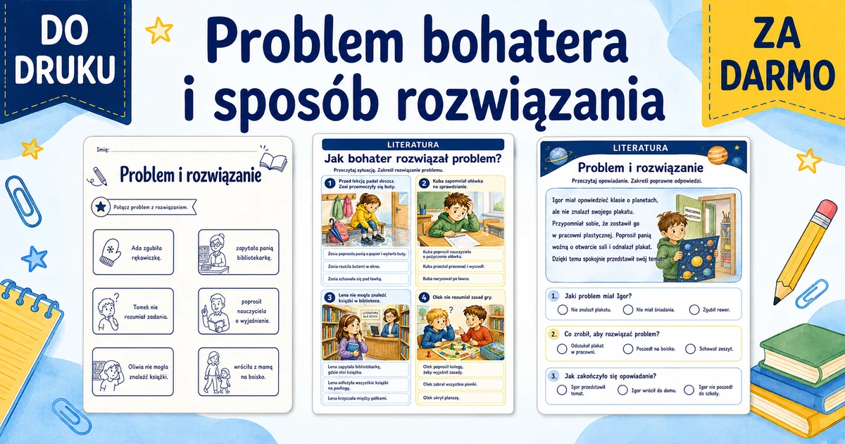 Karty pracy: Problem bohatera i sposób rozwiązania