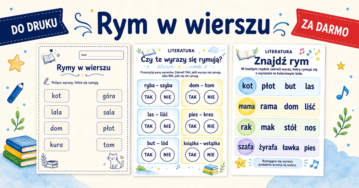 Karty pracy: Rym w wierszu
