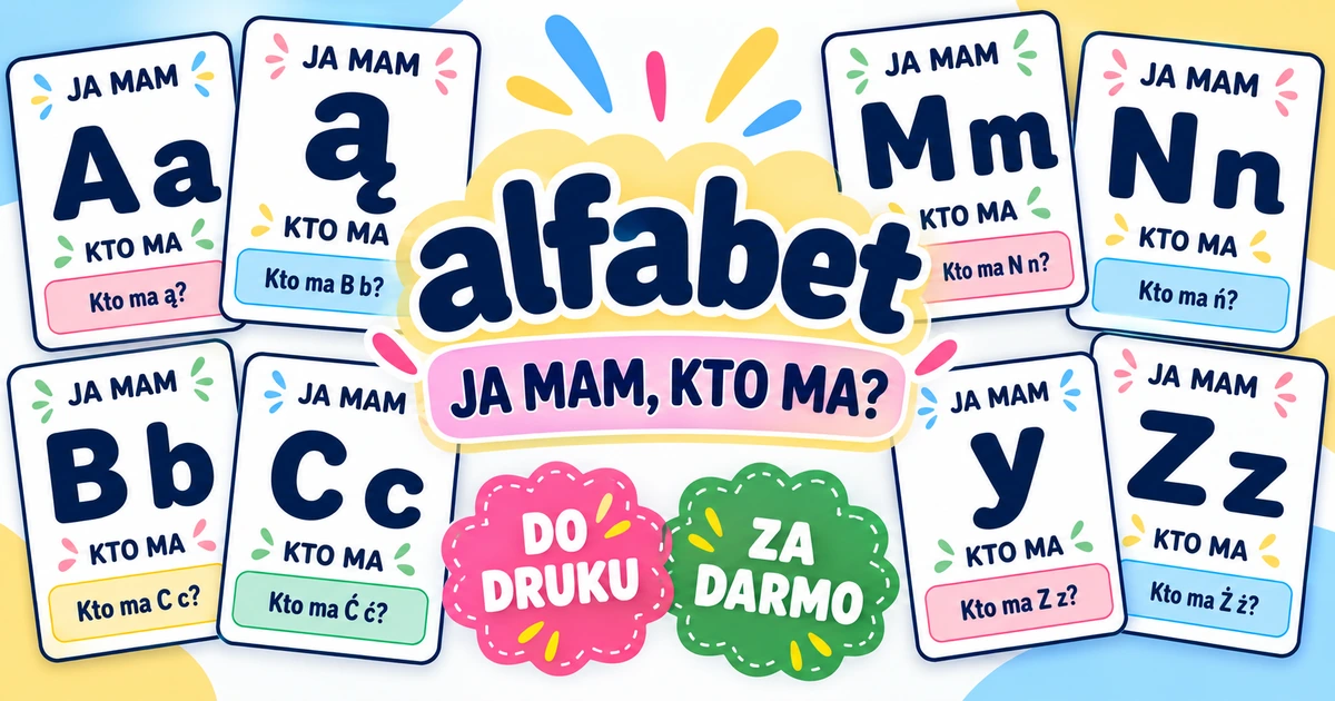 Karty pracy: Ja mam, kto ma: Alfabet