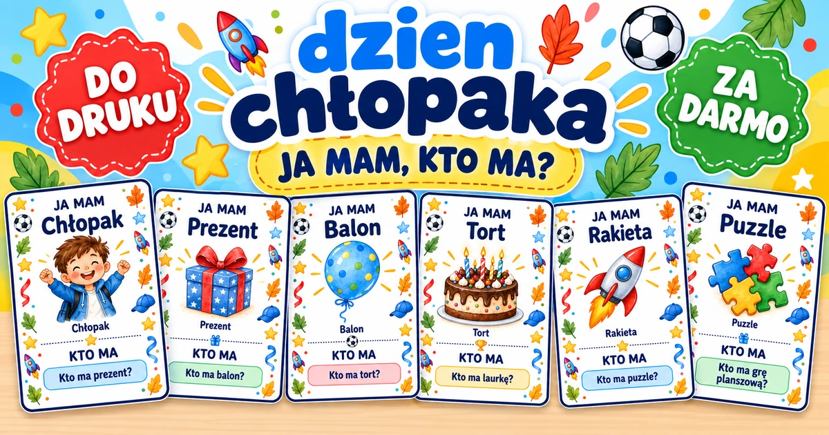 Karty pracy: Ja mam, kto ma: Dzień Chłopaka