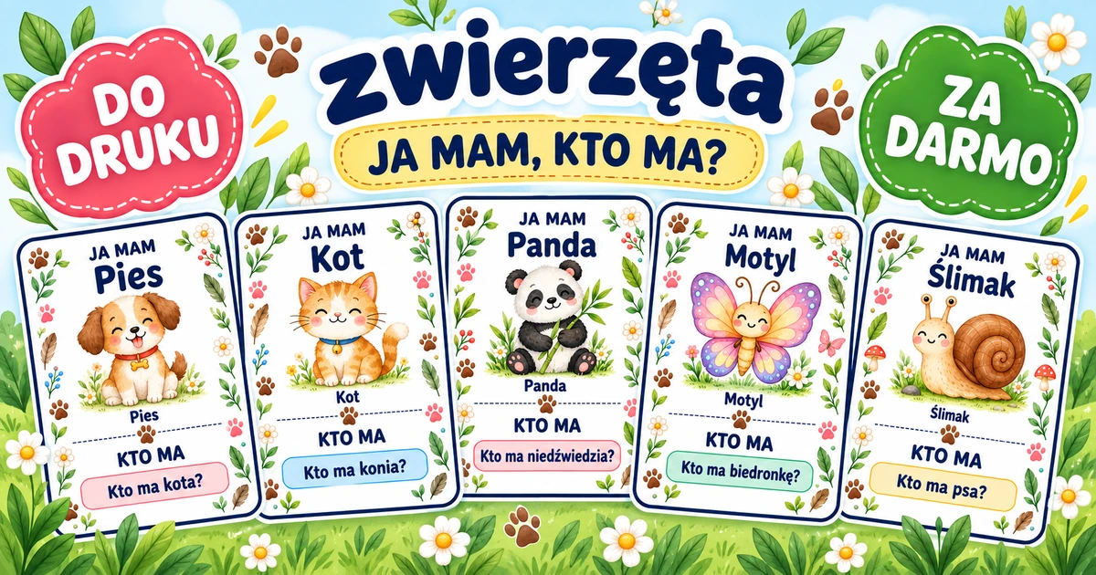Karty pracy: Ja mam, kto ma: Zwierzęta