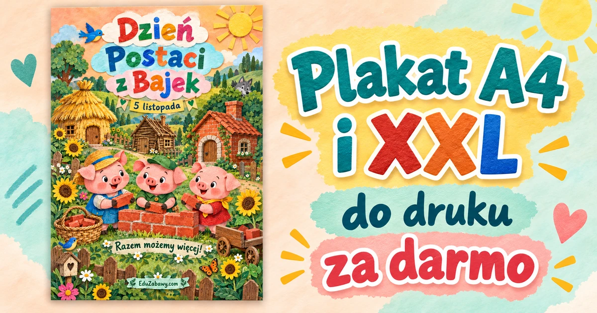 Plakat „Trzy małe świnki”