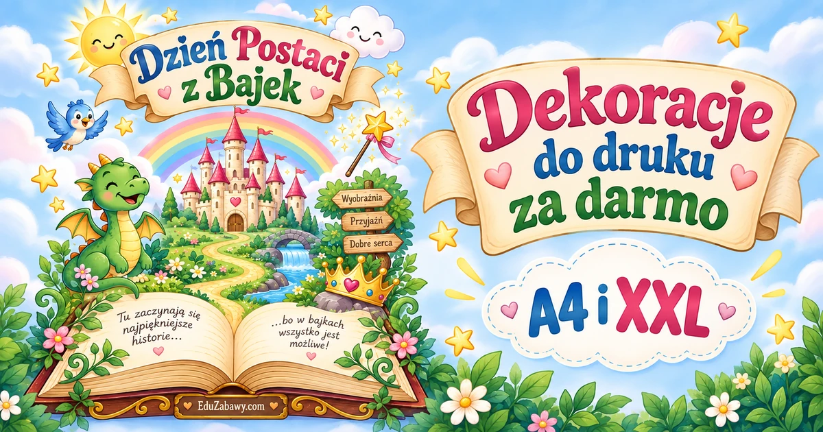 Dekoracja A4 i XXL: Baśniowa dekoracja