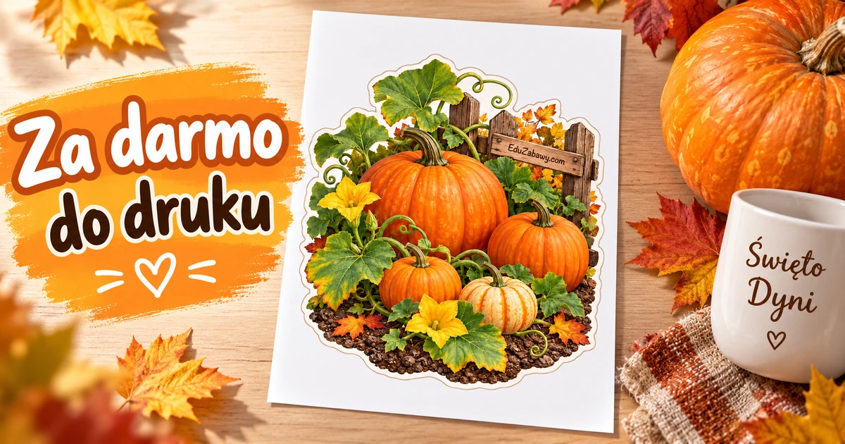 Dekoracja A4 i XXL: Dyniowa grządka
