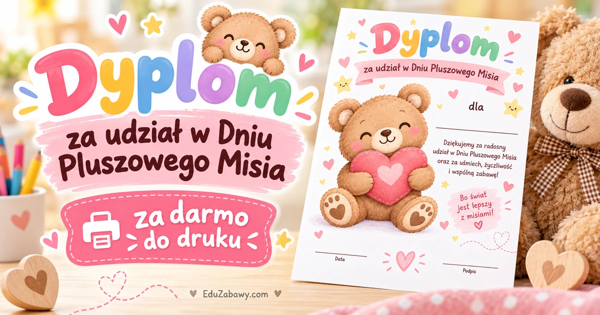 Dyplom za udział w Dniu Pluszowego Misia
