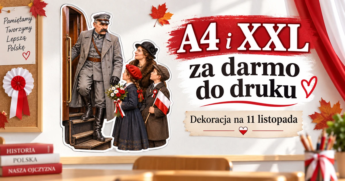Dekoracja A4 i XXL: Józef Piłsudski przyjeżdża do Warszawy