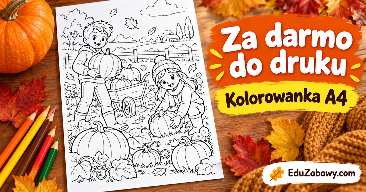 Kolorowanka „Zbiory dyni”