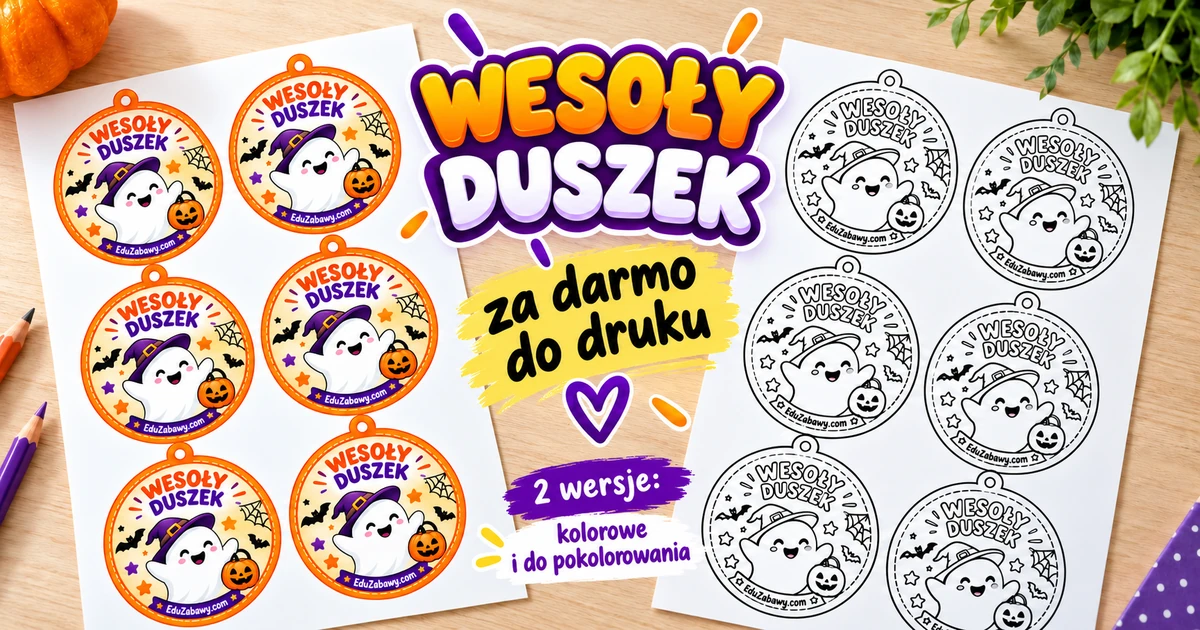 Medale/odznaki do druku: Wesoły Duszek
