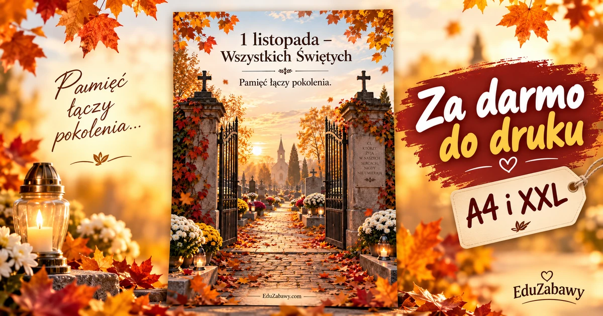 Dekoracja A4 i XXL: 1 listopada – Wszystkich Świętych