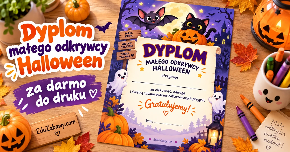Dyplom Małego Odkrywcy Halloween