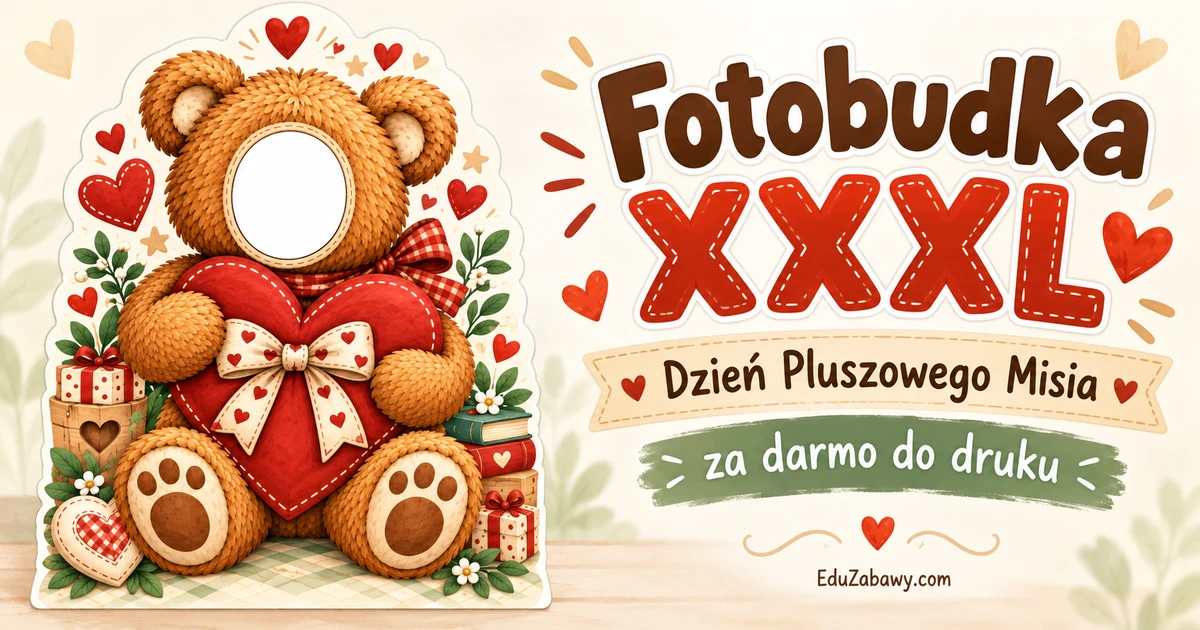 Miś przytulający wielkie serce