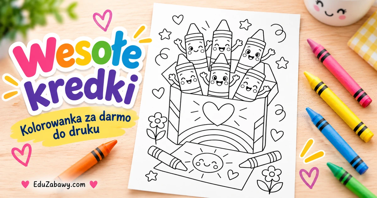 Wesołe kredki w pudełku Wesołe kredki w pudełku
