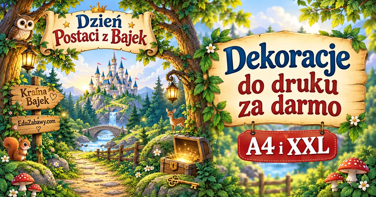 Dekoracja A4 i XXL: Zaczarowany Las i Kraina Bajek