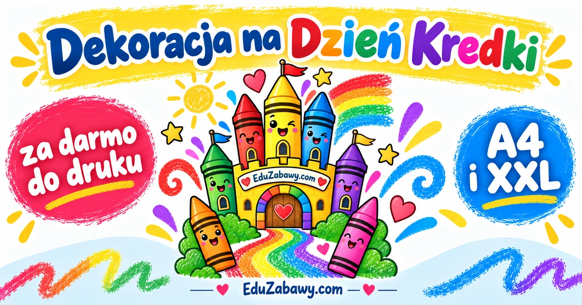 Kredki malują wspólny obraz