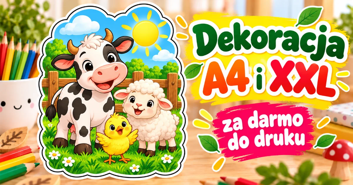 Dekoracje A4 i XXL: Zwierzęta gospodarskie