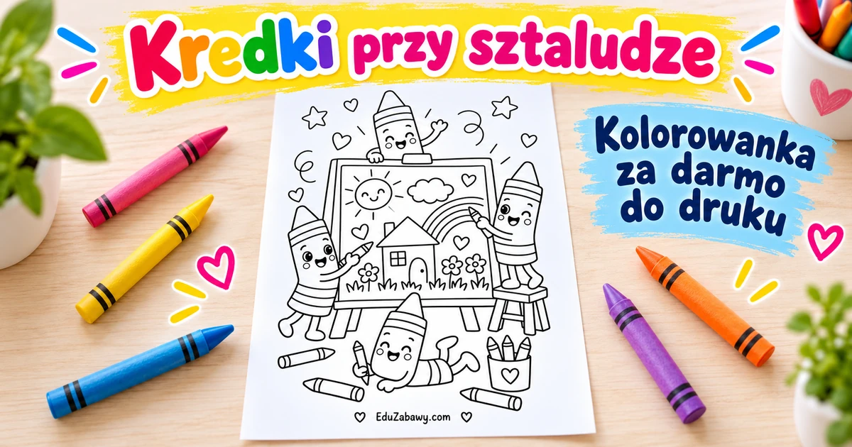 Kredki przy sztaludze