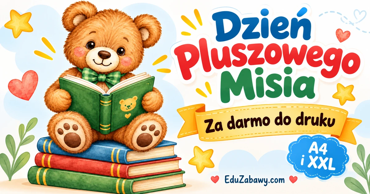 Miś czytający książkę