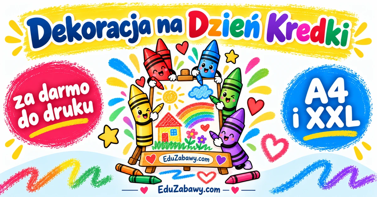 Kolorowy zamek kredek