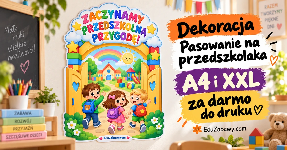 Dekoracja A4 i XXL: Przedszkolna przygoda 