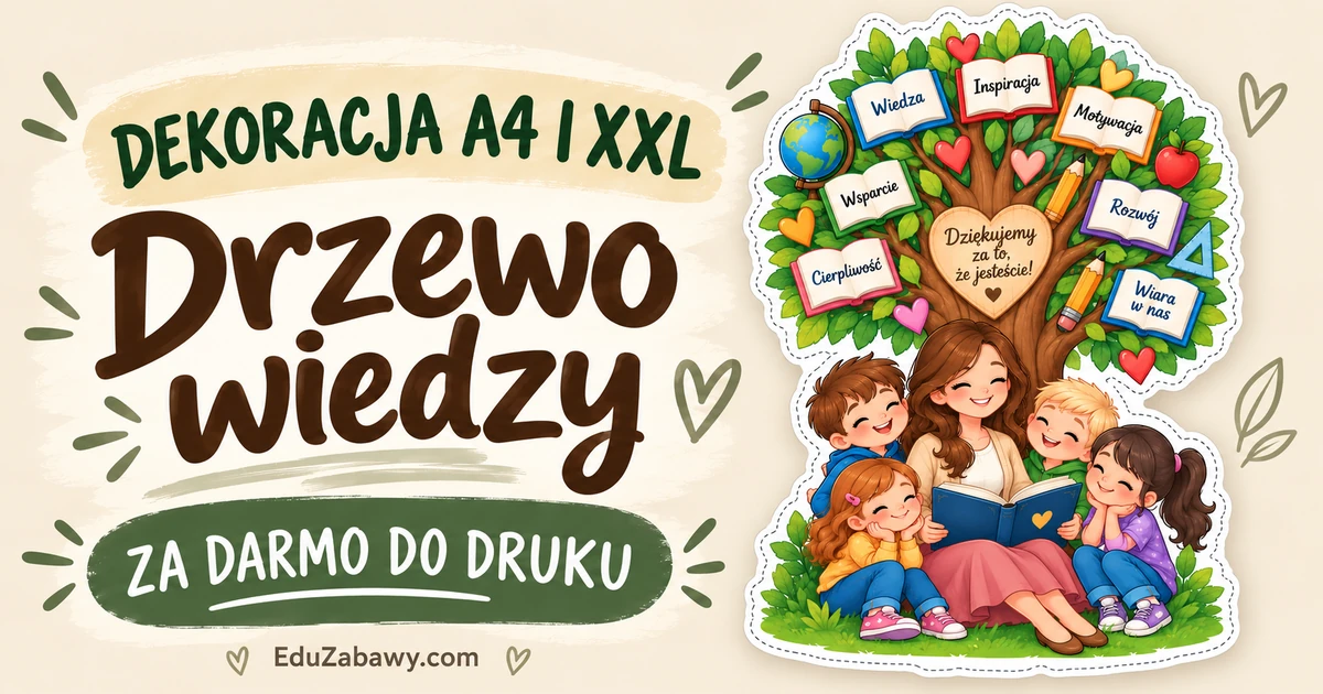 Dekoracja A4 i XXL: Drzewo wiedzy