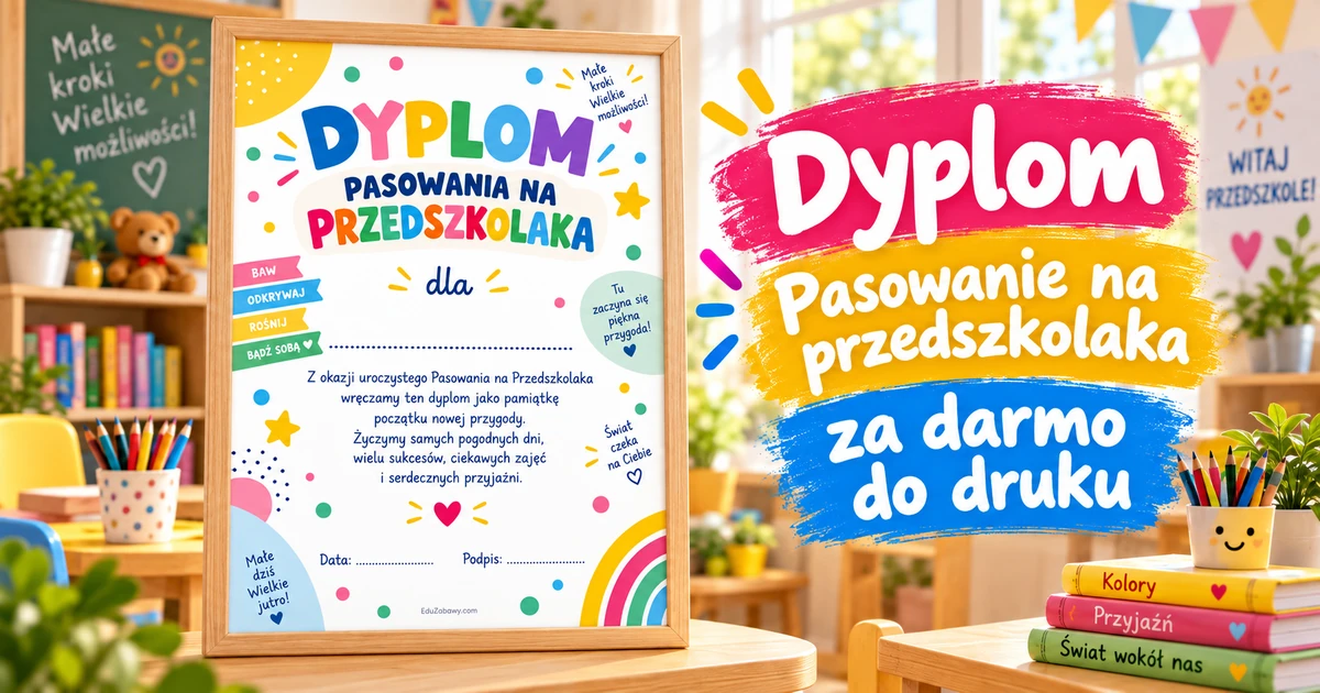 Nowoczesny kolorowy dyplom