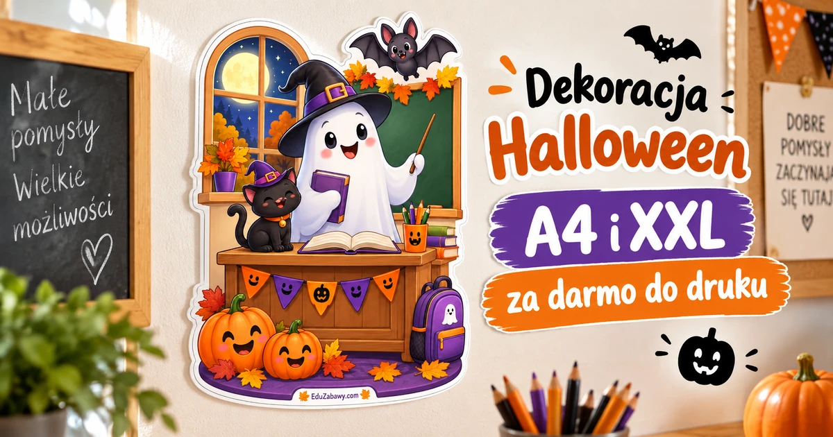 Dekoracja A4 i XXL: Duszek nauczyciel