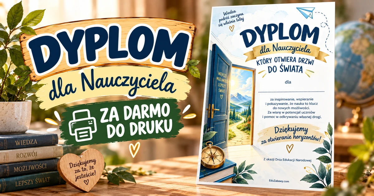 Dyplom „Dla Nauczyciela, który otwiera drzwi do świata”