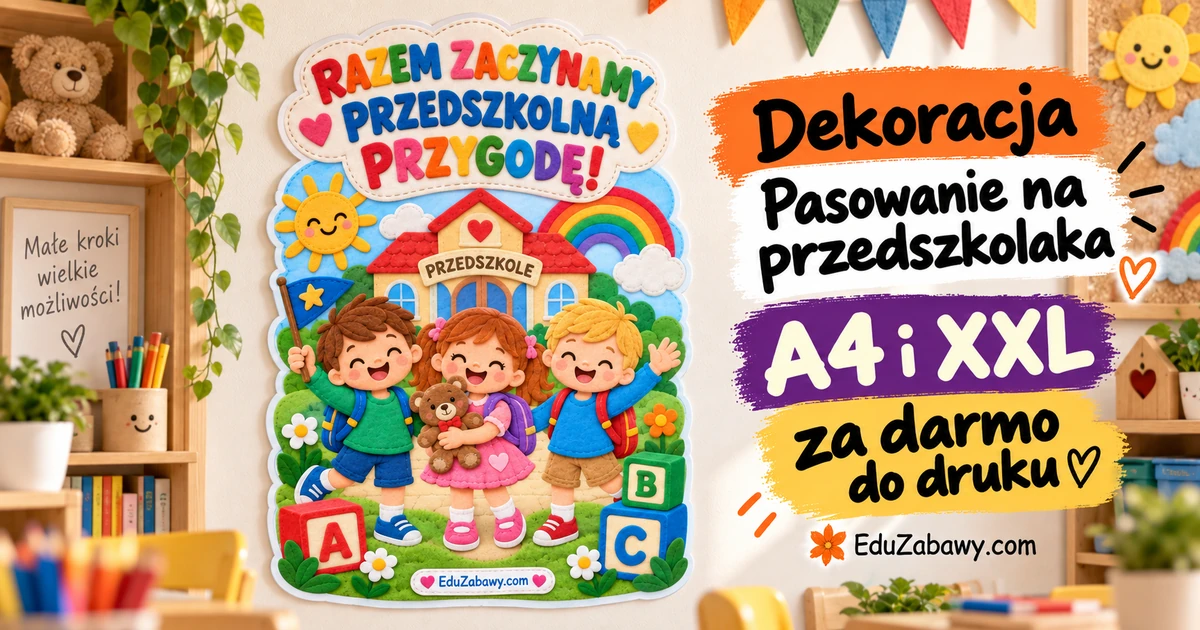Dekoracja A4 i XXL: Razem zaczynamy przedszkolną przygodę