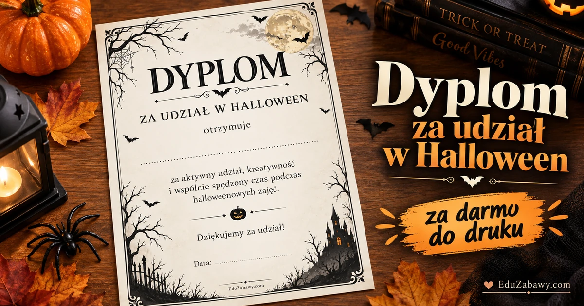 Dyplom za udział w Halloween