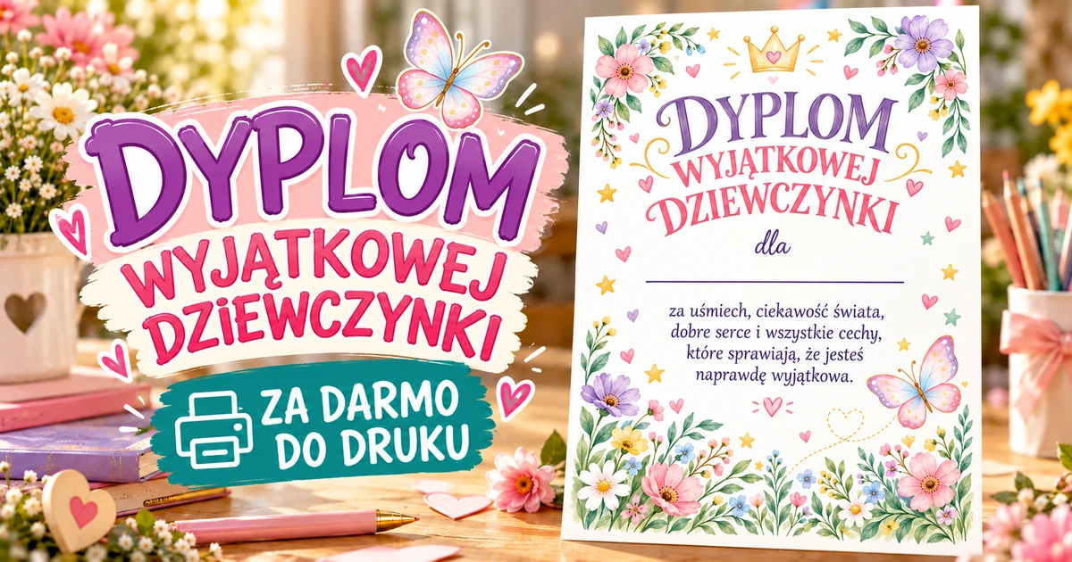 Dyplom Wyjątkowej Dziewczynki