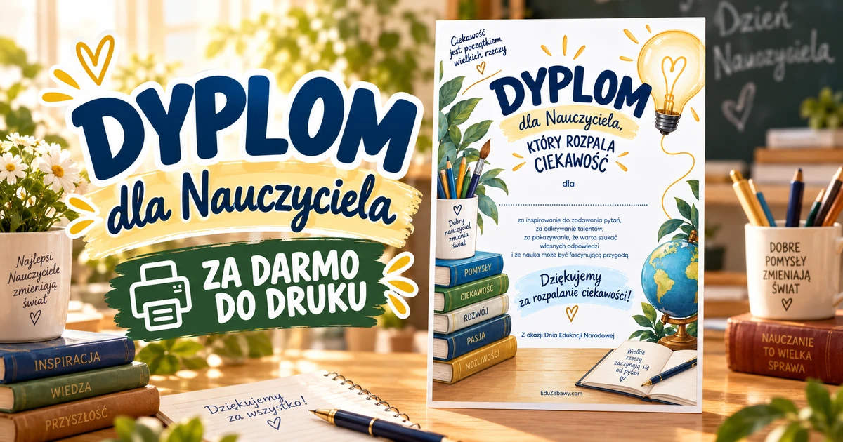 Dyplom „Dla Nauczyciela, który rozpala ciekawość”