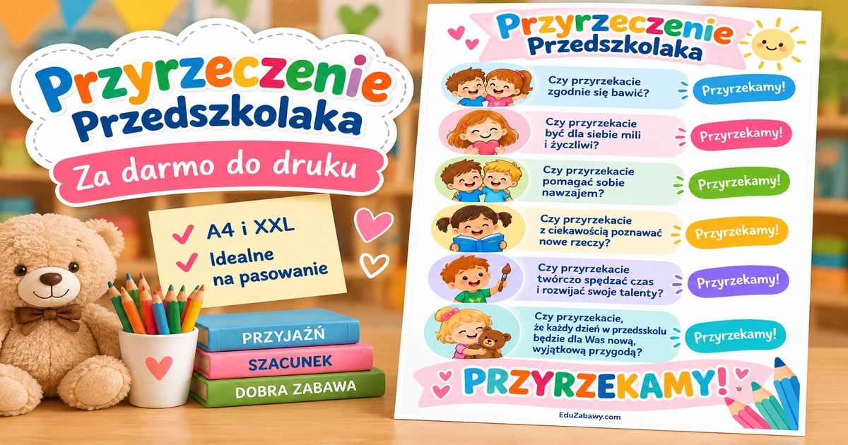 Dekoracja A4 i XXL: Przyrzeczenie Przedszkolaka