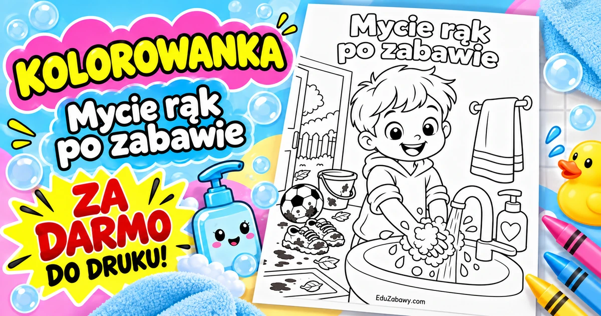 Kolorowanka: Mydło kontra zarazki