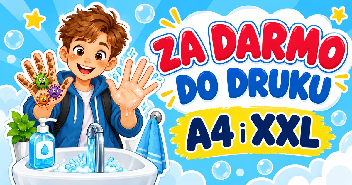 Dekoracja A4 i XXL: Brudne i czyste ręce