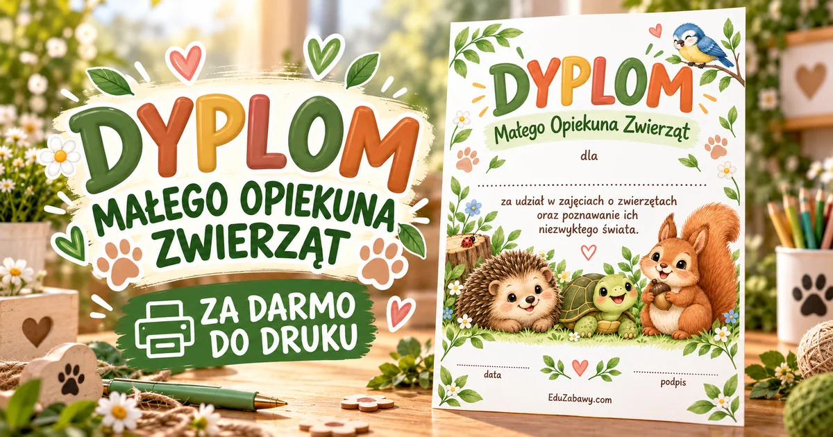 Dyplom Małego Opiekuna Zwierząt