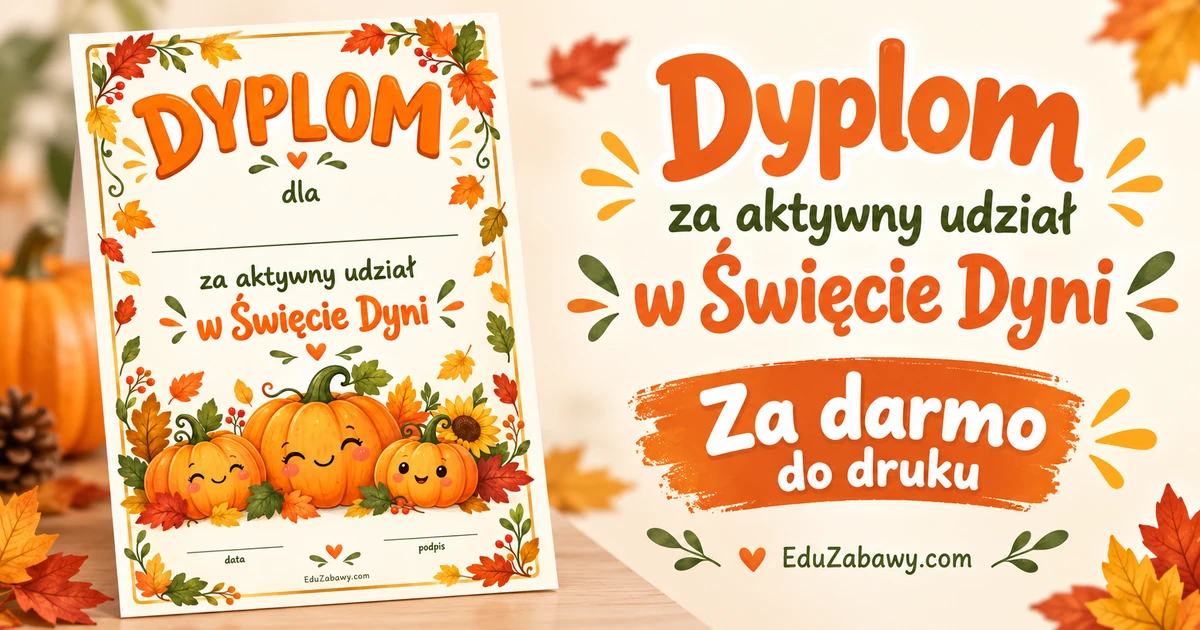 Dyplom za aktywny udział w Święcie Dyni